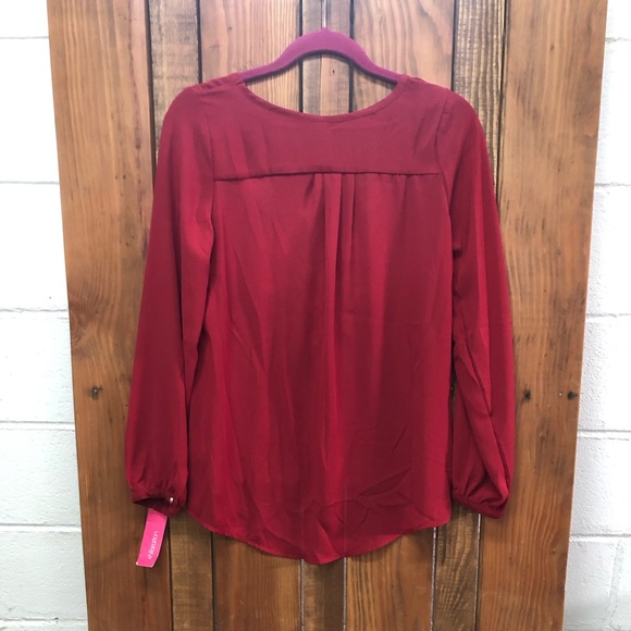 Xhilaration NWT size small red blouse - Picture 8 of 8